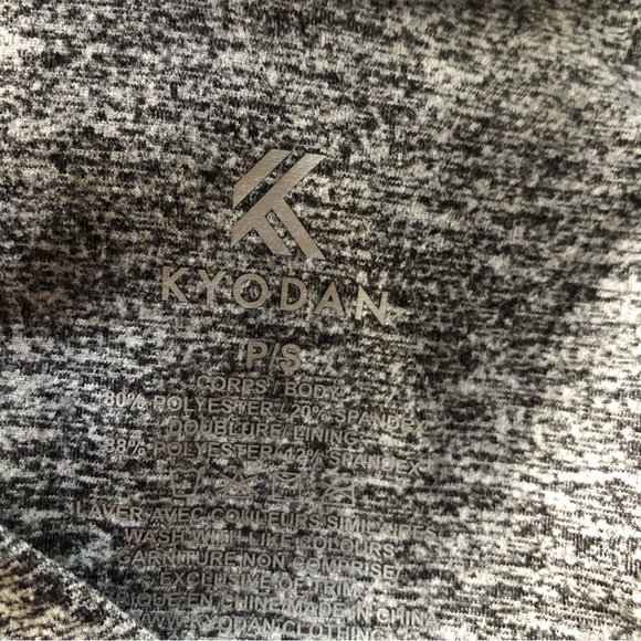 Kyodan Longline High Neck Sports Bra Heather Gray Womens Size S Yoga Activewear - Picture 8 of 8